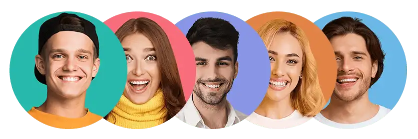 A group of people that are smiling together