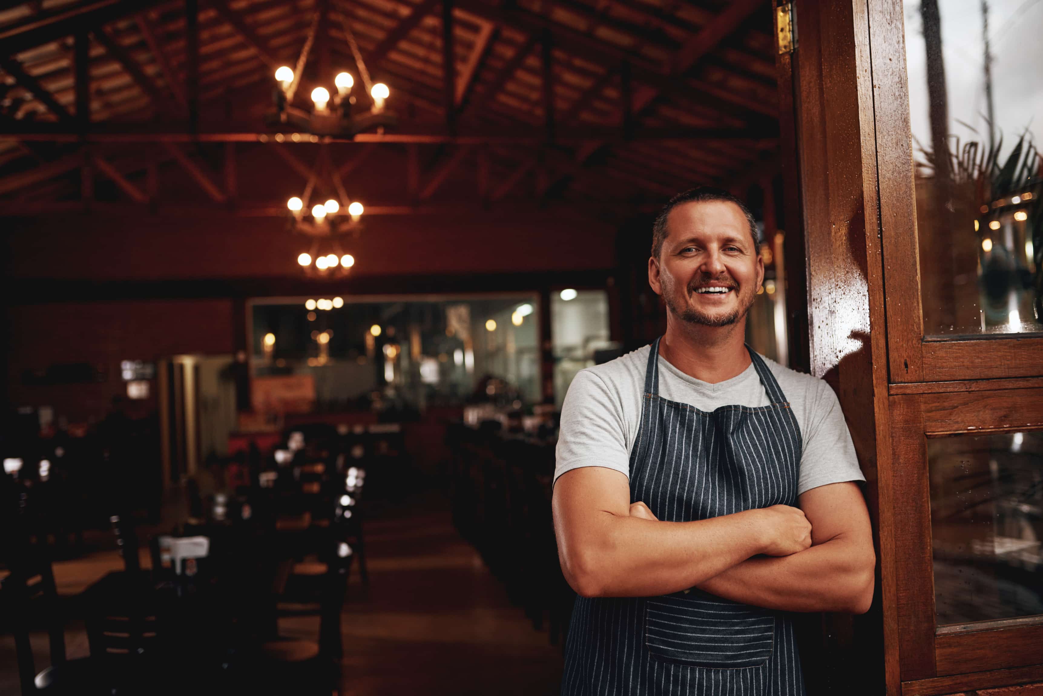 Happy business owner
