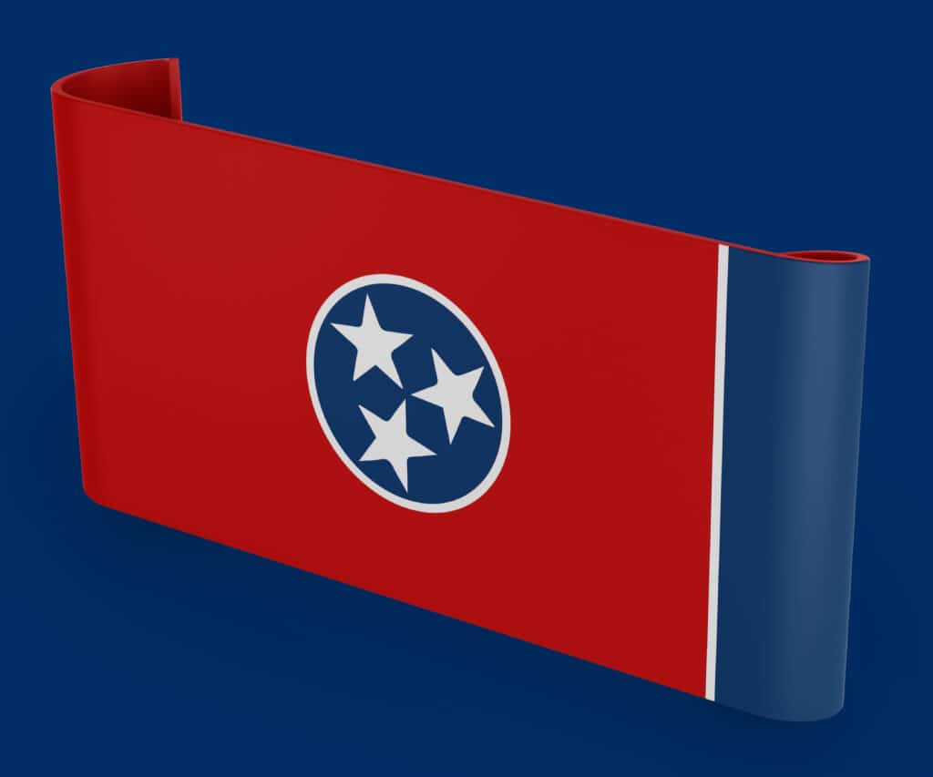 A picture of the flag of tennessee.